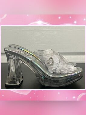 Vintage 90s Y2k Platform Soda Lucite Heels